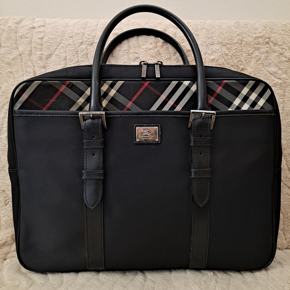 Burberry Nova Check Nylon Business Bag
